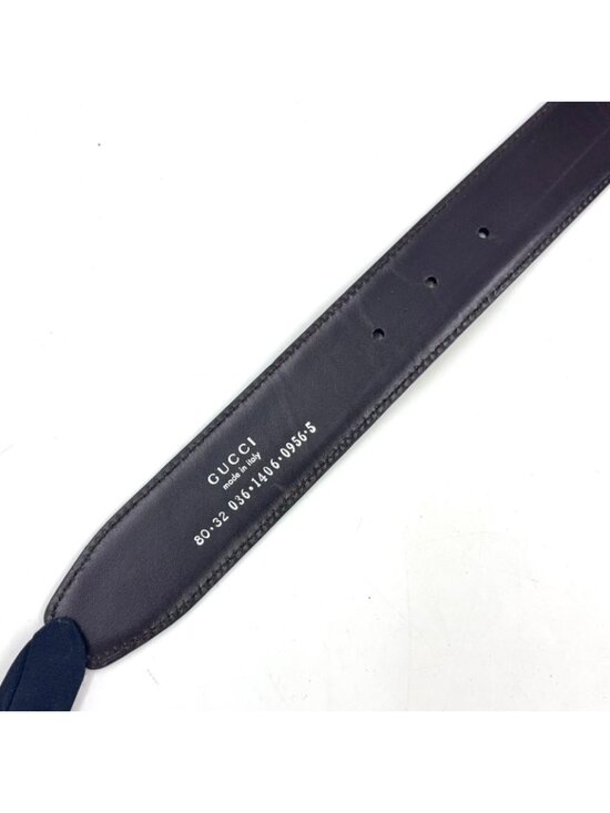 Gucci Gbuckle Leather Black Belt Silver main image 15